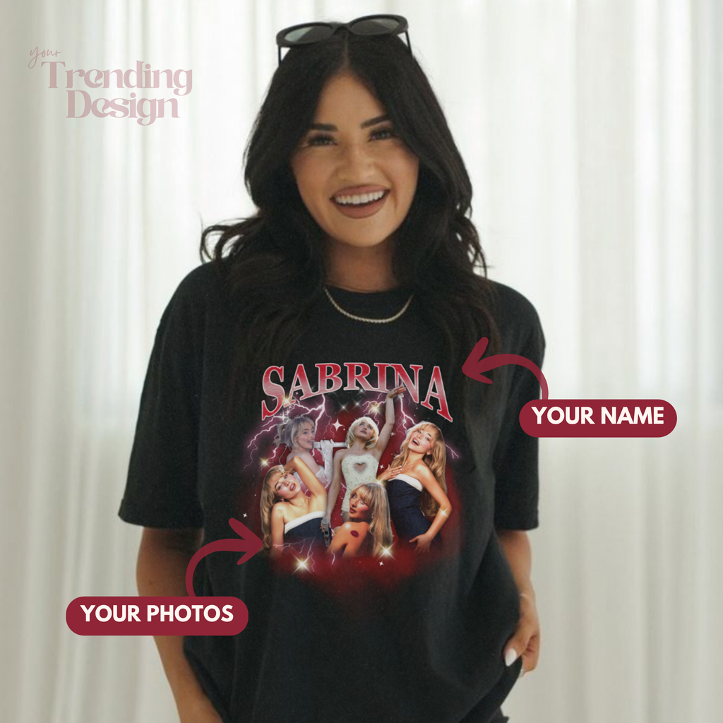 Custom Girlfriend T-Shirt, Personalized Shirt for Pet Lovers, Animal Portrait Tee, Photo Gift Shirt, Unique Graphic Tee, Group Shirt and Personalized Birthday Bootleg Gift