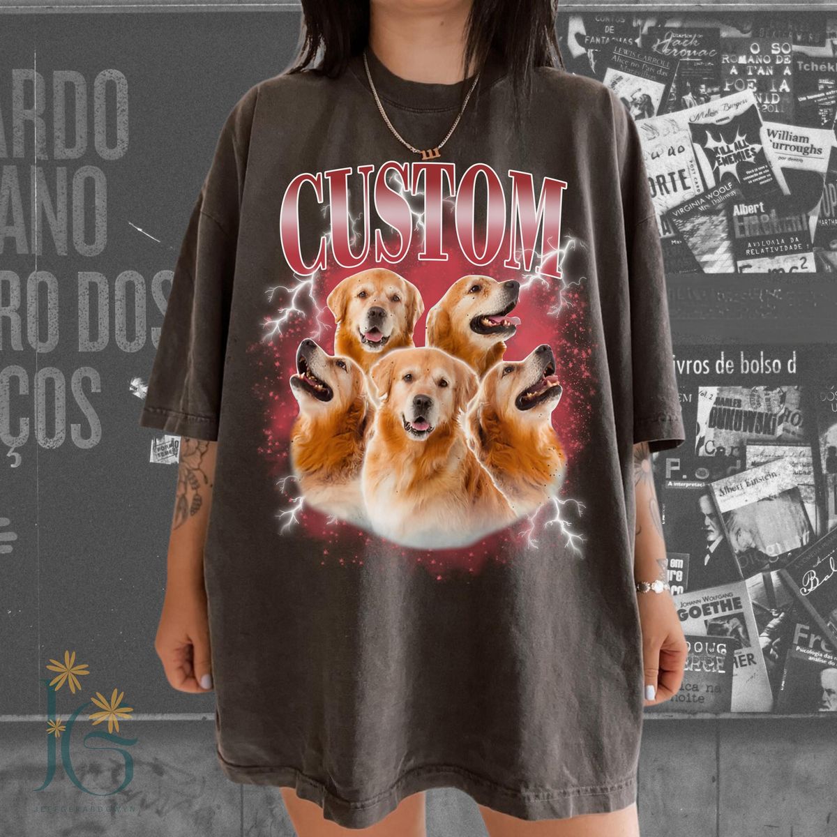 Custom Girlfriend T-Shirt, Personalized Shirt for Pet Lovers, Animal Portrait Tee, Photo Gift Shirt, Unique Graphic Tee, Group Shirt and Personalized Birthday Bootleg Gift
